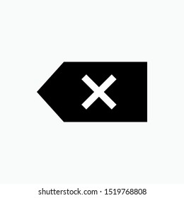 Delete Icon - Vector, Sign and Symbol for Design, Presentation, Website or Apps Elements. 