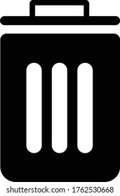 Delete icon vector Trash bin Garbage sign isolated on white background. Remove Trendy Flat style.