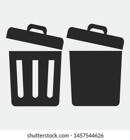 Delete icon vector, Trash can, bin, Garbage sign isolated. Trendy Flat style for graphic design, Web site, UI. - Vector