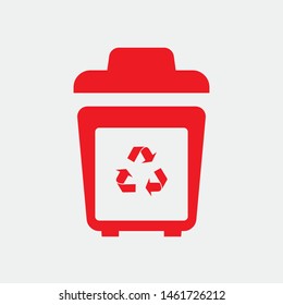 Delete icon vector, Trash can, bin, Garbage sign isolated on white background. Trendy Flat style for graphic design. - vector