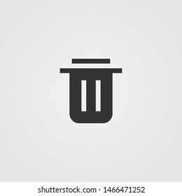 Delete icon vector, Trash can, bin, Garbage sign isolated on white background