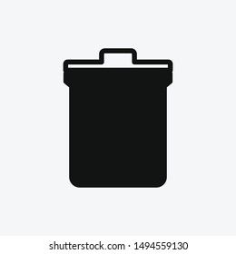 Delete icon vector, Trash can, bin, Garbage sign isolated. Trendy Flat style for graphic design, Web site, UI. - Vector
