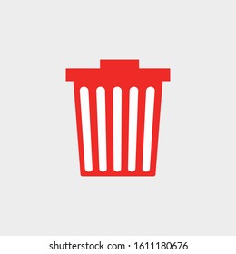 Delete icon vector, Trash can, bin, Garbage sign isolated. Trendy Flat style for graphic design, Web site, UI. - Vector