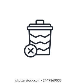 Delete icon. vector.Editable stroke.linear style sign for use web design,logo.Symbol illustration.