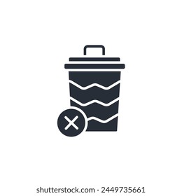 Delete icon. vector.Editable stroke.linear style sign for use web design,logo.Symbol illustration.