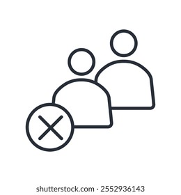 Delete icon. vector.Editable stroke.linear style sign for use web design,logo.Symbol illustration.
