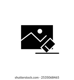 delete image solid icon vector design good for web or mobile app