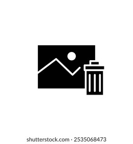 delete image solid icon vector design good for web or mobile app