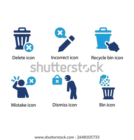 Delete, Incorrect, Recycle bin, Mistake, Dismiss, Bin icon