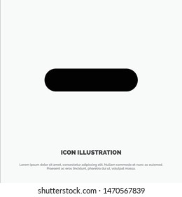 Delete, Less, Minus, Remove solid Glyph Icon vector. Vector Icon Template background