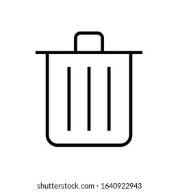 delete line art vector icon - ui icon vector