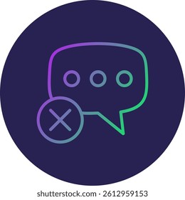 Delete Line Circle Gradient Style