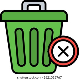 Delete Line Filled Vector Icon Design