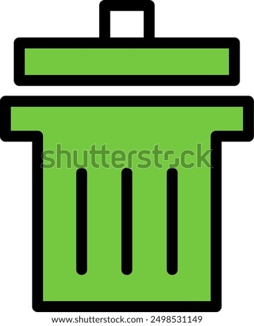 Delete Line Filled Vector Icon Design