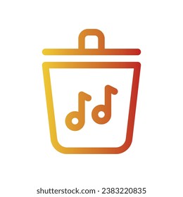 delete line gradient icon logo for website, application, printing, document, poster design, etc, Suitable for web Design,Logo,App