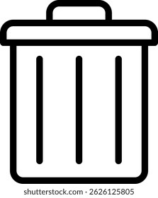 Vector de ilustración de icono de línea Borrar