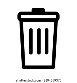 Delete line icon vector design template and illustration with editable stroke