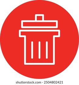 Delete Line Multi Circle Vector Icon Design