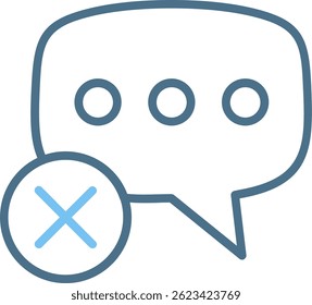 Delete Line Two Colour Icon
