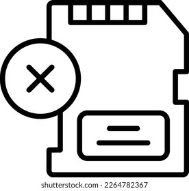 Delete Line Vector Icon Design