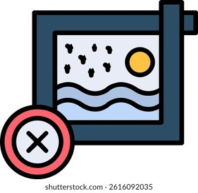 Delete Line Vector Icon Design