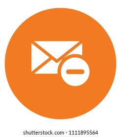 Delete Mail Talking Flat Colored Icon