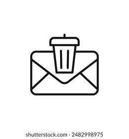Delete message icon logo sign vector outline