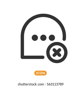 Delete Message Vector Icon