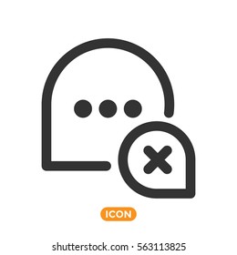 Delete Message Vector Icon