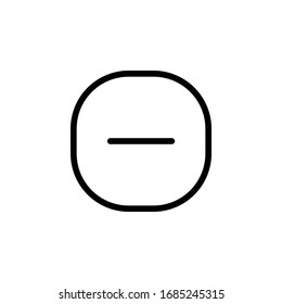 Löschen, Minus, Entfernen und Mathematik-Symbol. Perfekt für Anwendungen, Web, Logo, Spiel und Präsentation. Symboldesign-Stil