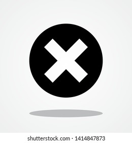 Delete Negative Icon in a Black Circle Shape