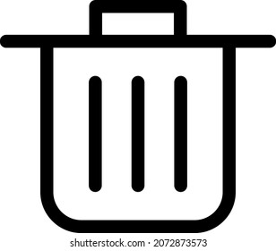 Delete Outline Vector Icon Design
