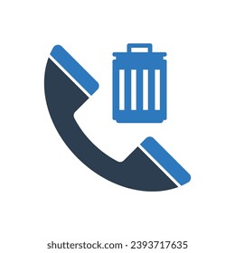 Delete Phone Call Icon Sign Symbol