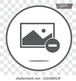 delete picture icon isolated on white33 background.