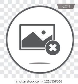 delete picture icon isolated on white background.