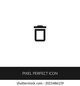 Delete Pixel Perfect Icon for Web, App, Presentation. editable outline style. simple icon vector eps 10