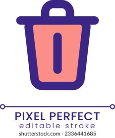 Delete pixel perfect RGB color ui icon. Remove digital file and document. Simple filled line element. GUI, UX design for mobile app. Vector isolated pictogram. Editable stroke. Poppins font used