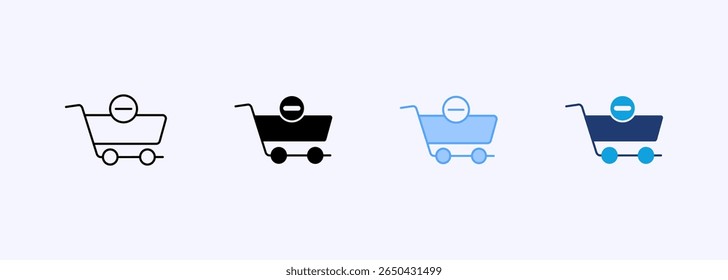 Delete Product Icon Set Multiple Style Collection