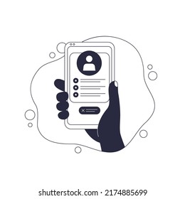 delete profile or account vector illustration