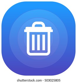 Delete Purple - blue circular UI/UX App Icon / Logo Design