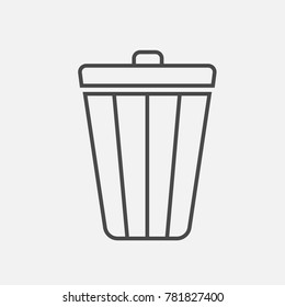 delete or recycle bin for technology and litter bin for public places keep clean no littering vector icon eps10