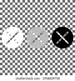 Delete, reject, cancel, or close mark thin line icon in black, grey, white. Graphic element. Trendy flat isolated symbol sign for: illustration, logo, mobile, app, design, web, ui, ux. Vector EPS 10
