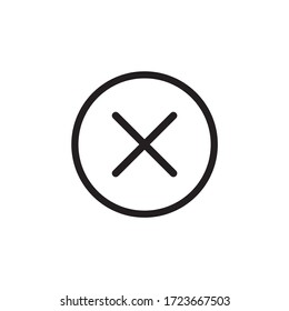 Delete, reject, remove icon symbol illustration