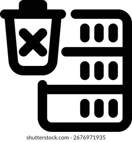 Delete, Remove, Erase Outline Icon