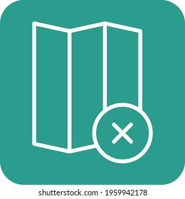 Delete, remove, location, map icon vector image. Can also be used for Navigation. Suitable for use on web apps, mobile apps and print media.