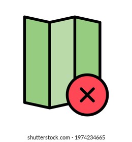 Delete, remove, location, map icon vector image. Can also be used for Navigation. Suitable for use on web apps, mobile apps and print media.