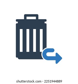Borrar símbolo de signo de icono de restauración