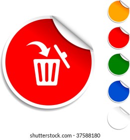 Delete  sheet icon. Vector illustration.