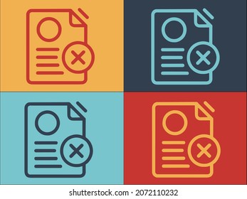 Delete Sheet Logo Template, Simple Flat Icon of delete,icon,paper
