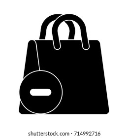 delete shopping bag flat icon